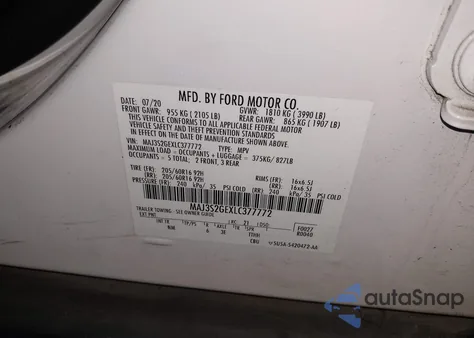 2020 Ford Ecosport Se from USA, damaged, VIN MAJ3S2GEXLC377772